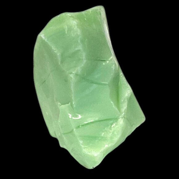 Lime Green Opaque Art Glass Cullet Glowing Manganese Slag Glass #5GX54 - Picture 2 of 7